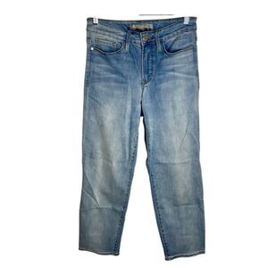 Athleta Skulptek Straight Jeans Light Blue Women's size 4 Stretch Movement Ankle